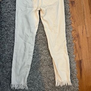 Free people white distressed jeans